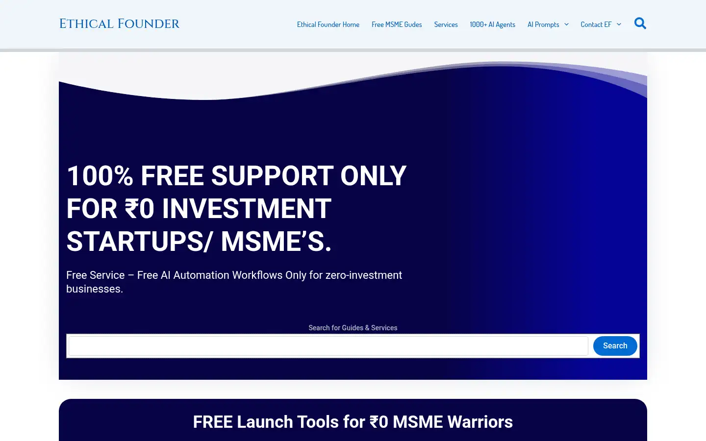 Screenshot of ethicalfounder.com