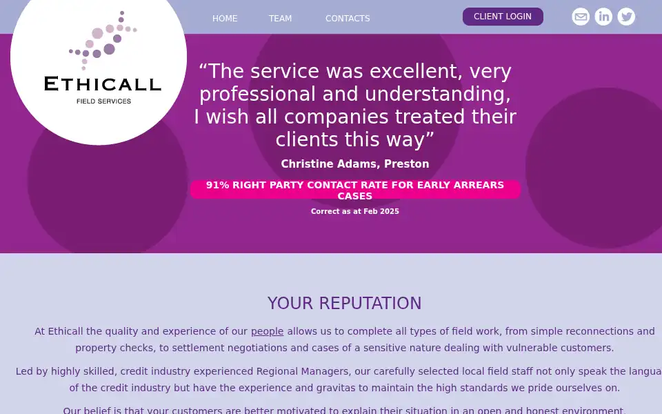 Screenshot of ethicallfs.co.uk