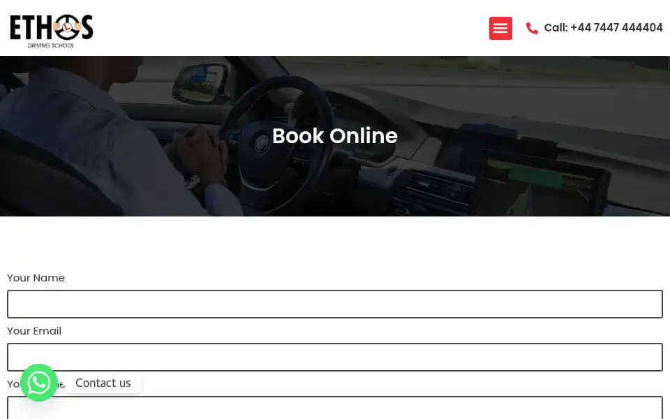 Screenshot of ethosdrivingschool.com