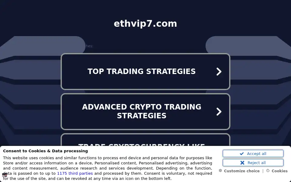 Screenshot of ethvip7.com