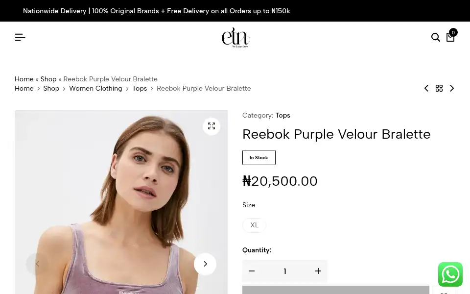 Screenshot of etnthebudgetstore.com