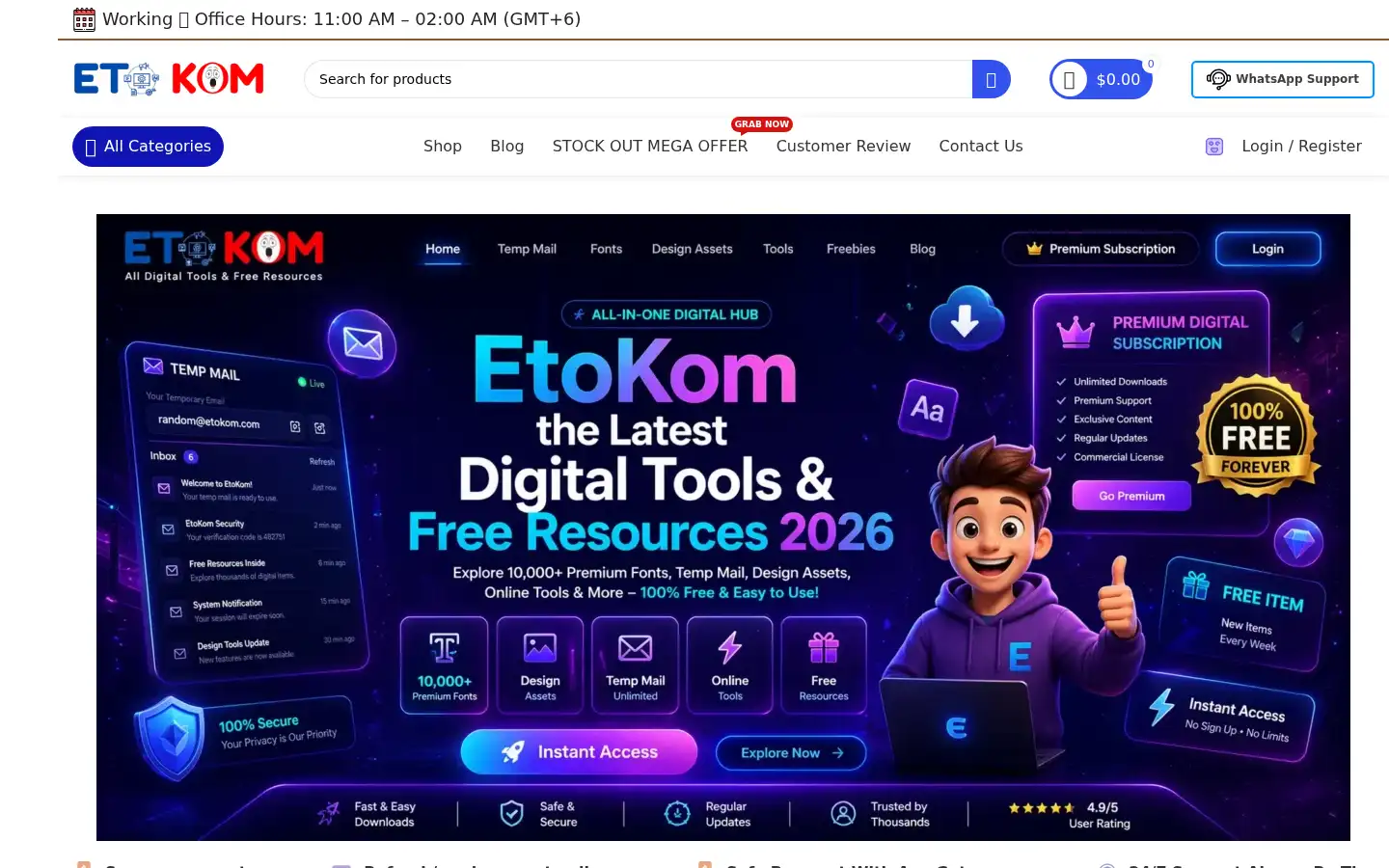 Screenshot of etokom.com