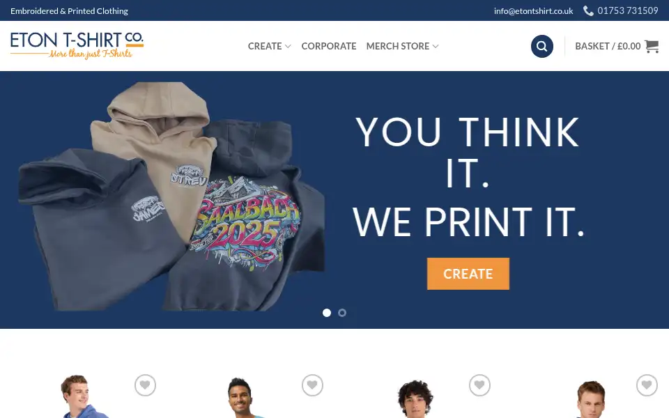 Screenshot of etontshirt.co.uk