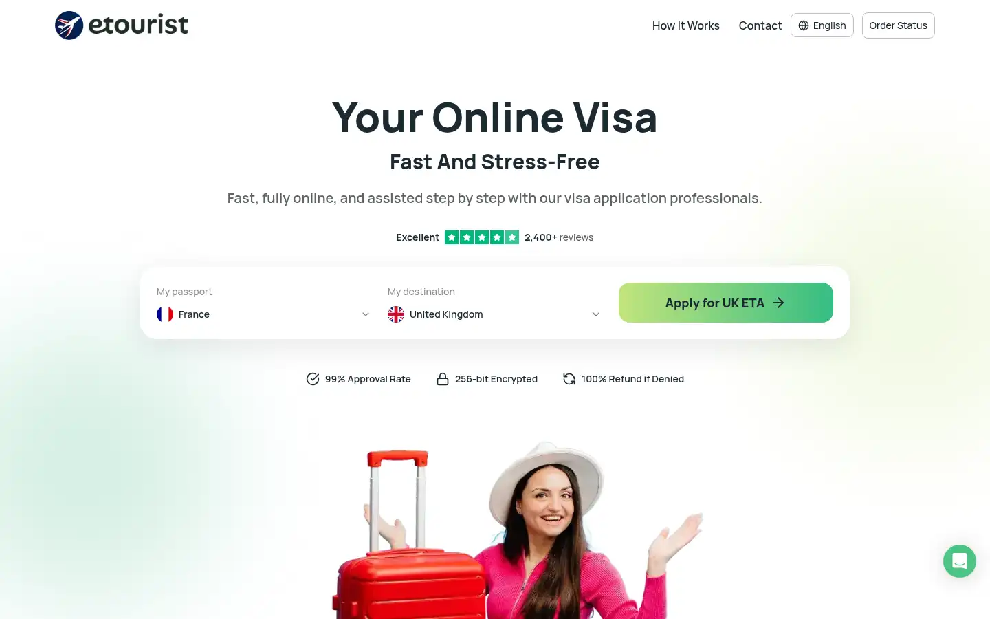 Screenshot of etourist.com