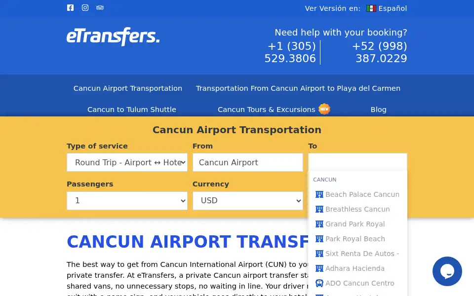 Screenshot of etransfers.com