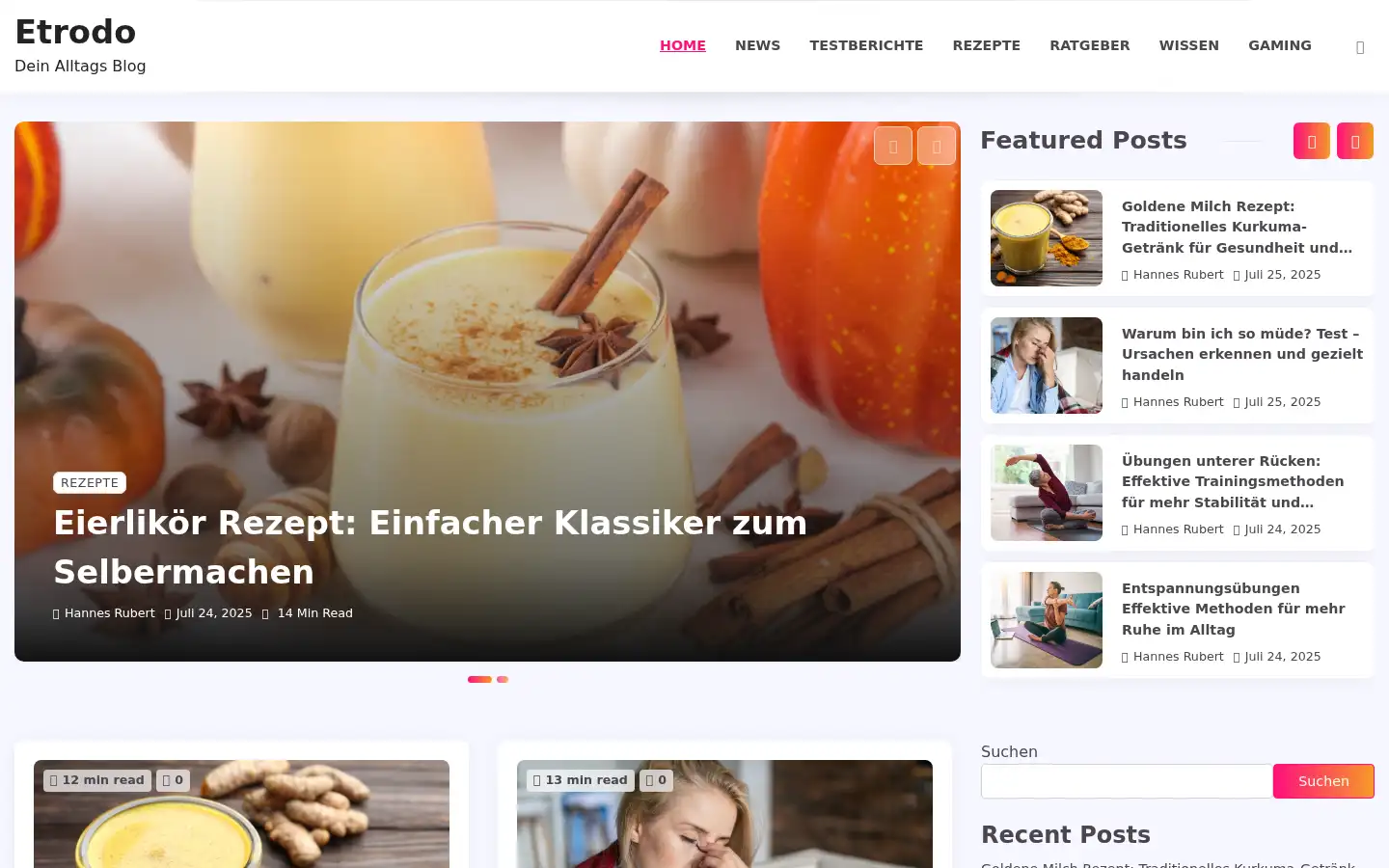 Screenshot of etrodo.de