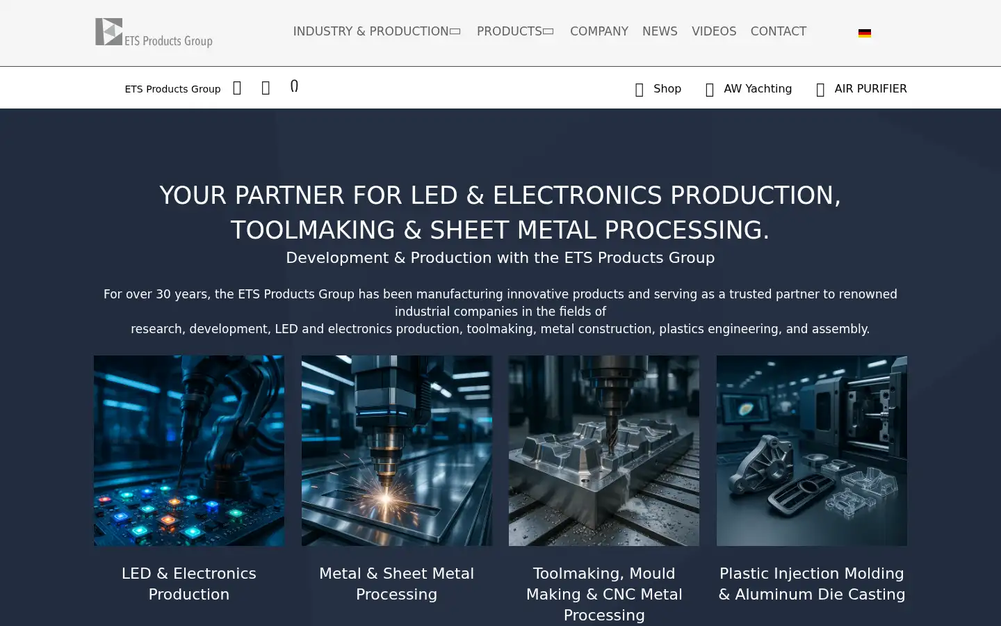 Screenshot of ets-products.com