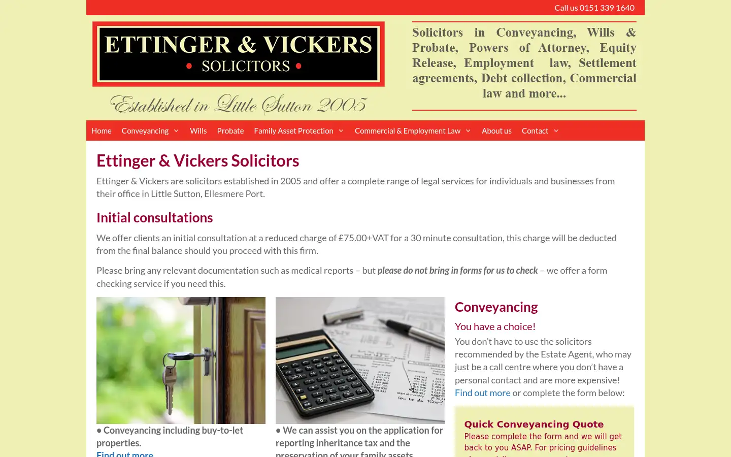 Screenshot of ettingervickers.co.uk