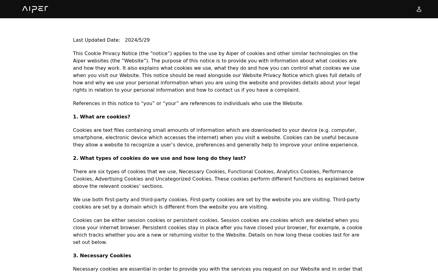 Screenshot of eu.aiper.com