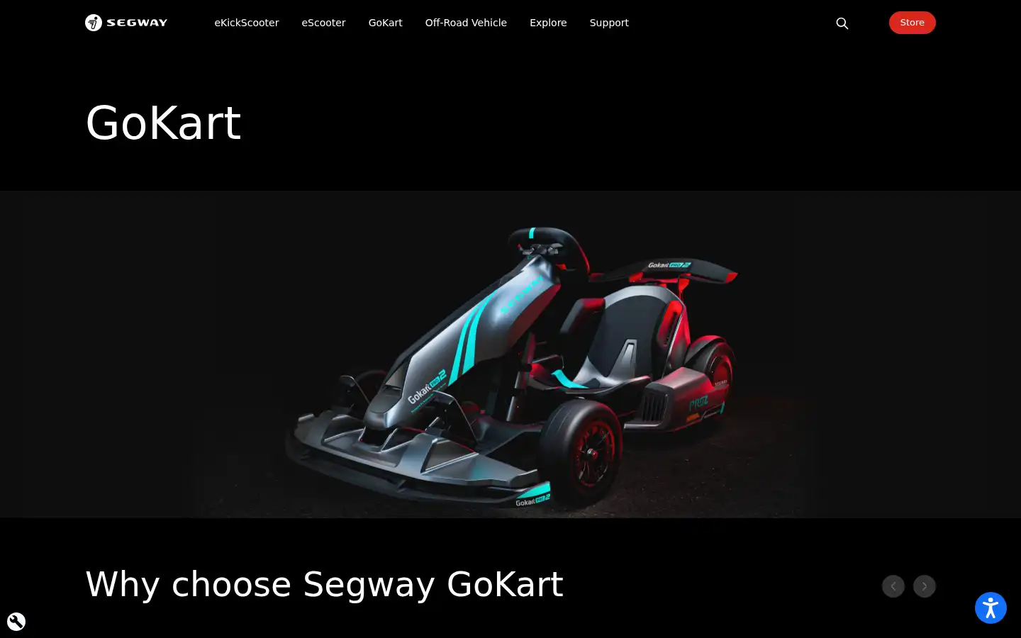 Screenshot of eu-en.segway.com