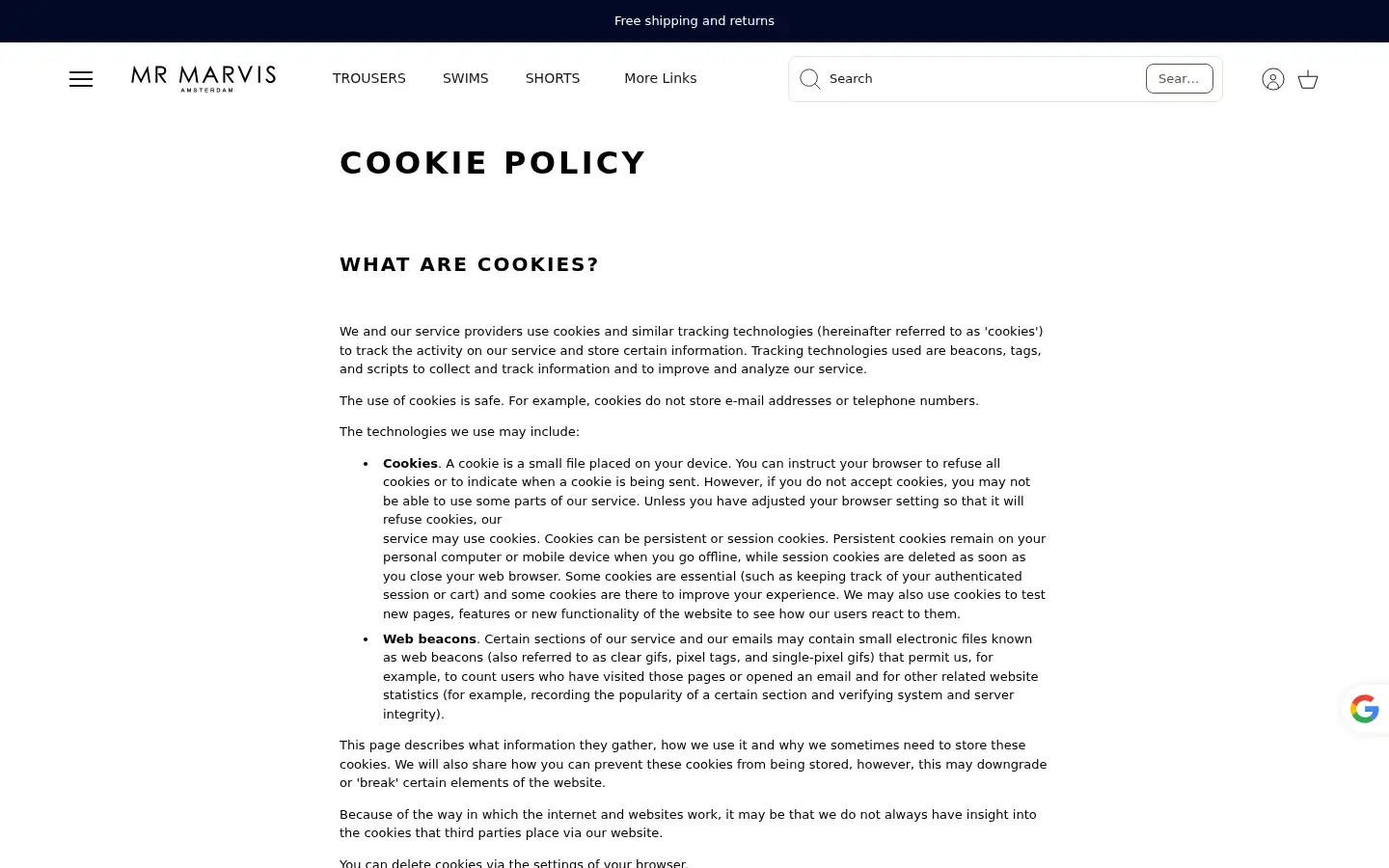 Screenshot of eu.mrmarvismarket.com