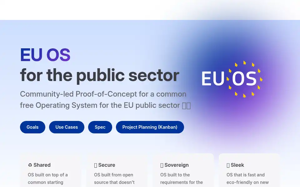 Screenshot of eu-os.eu
