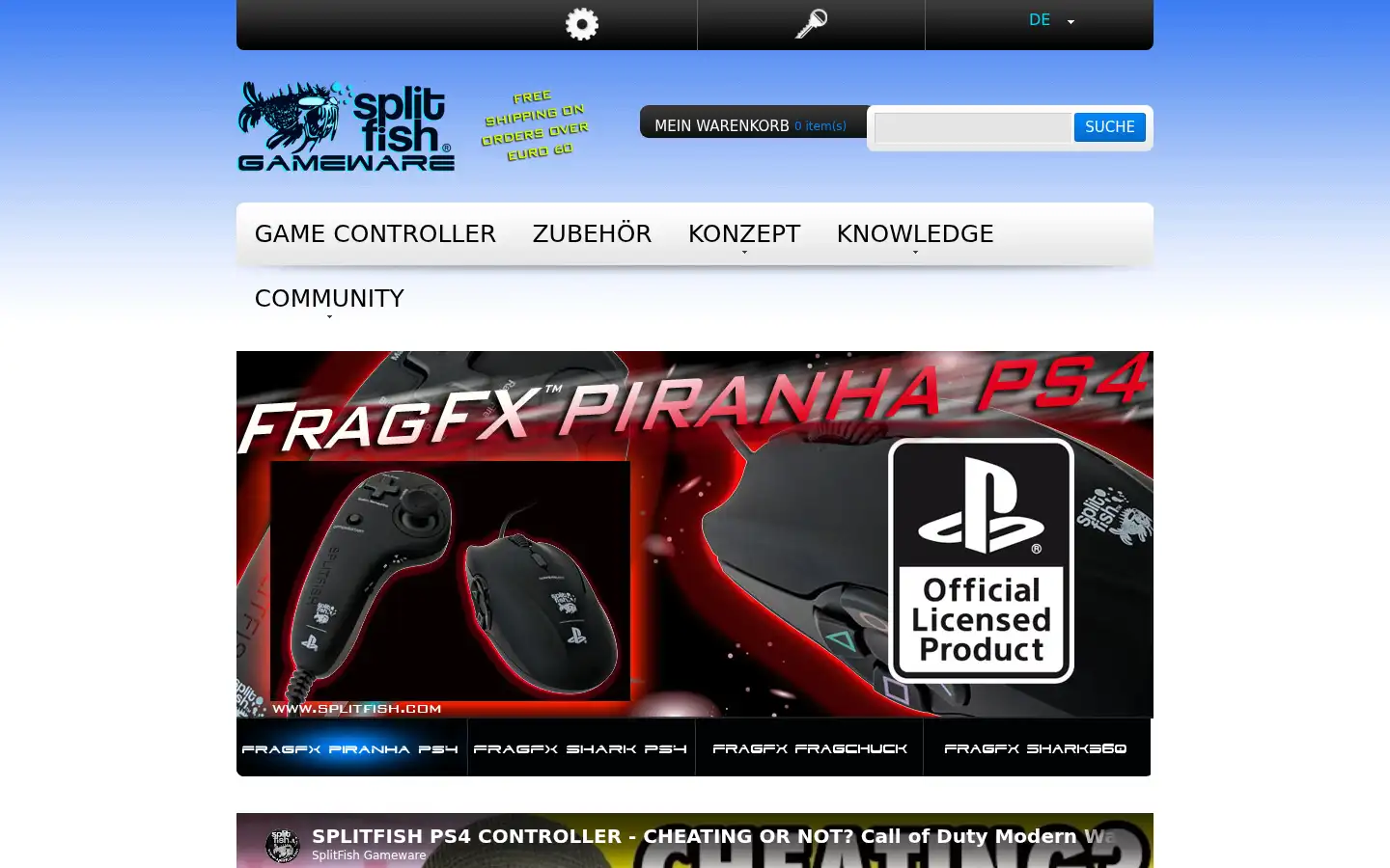 Screenshot of eu.splitfish.com