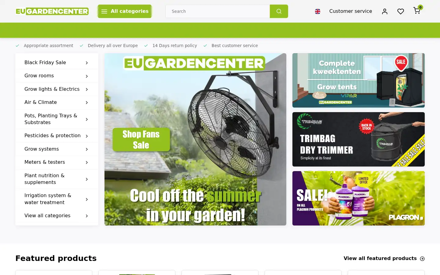 Screenshot of eugardencenter.com