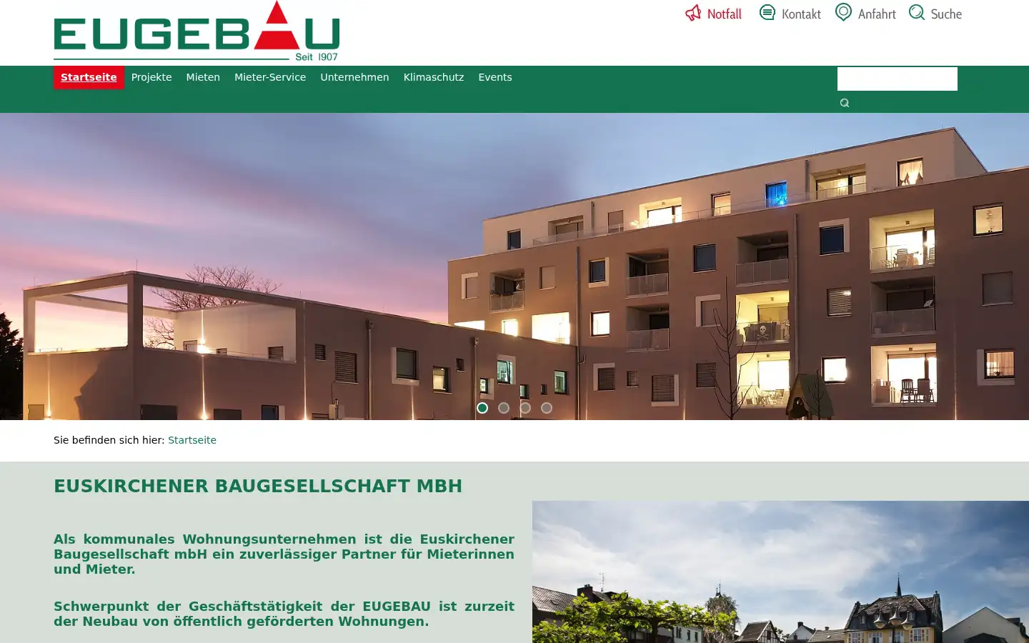 Screenshot of eugebau.de