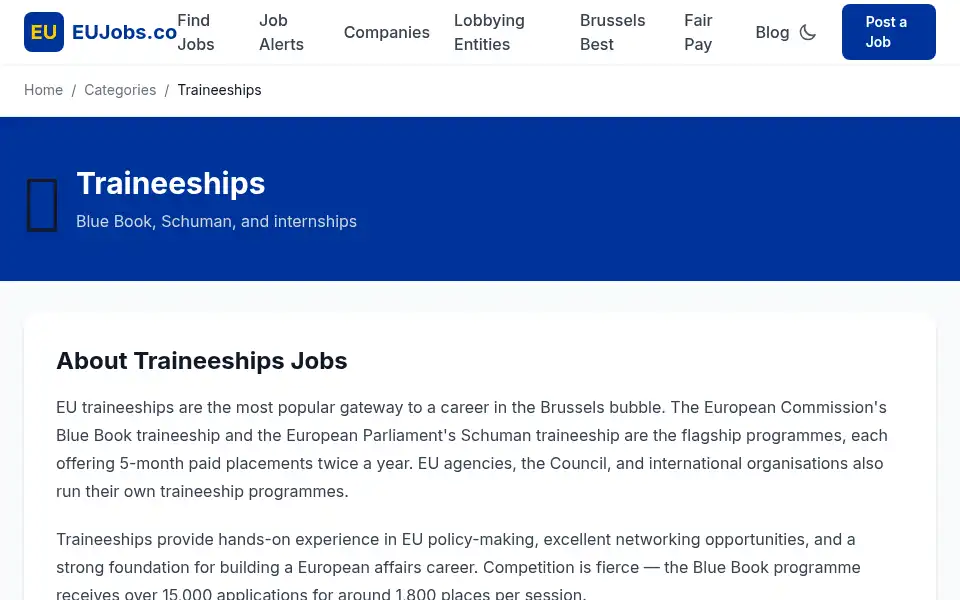 Screenshot of eujobs.co