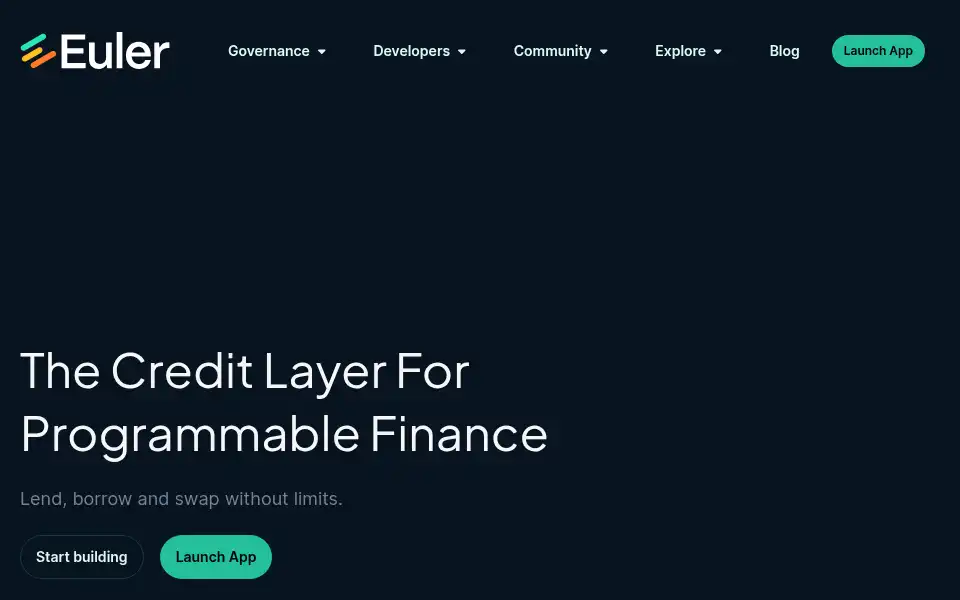 Screenshot of euler.finance
