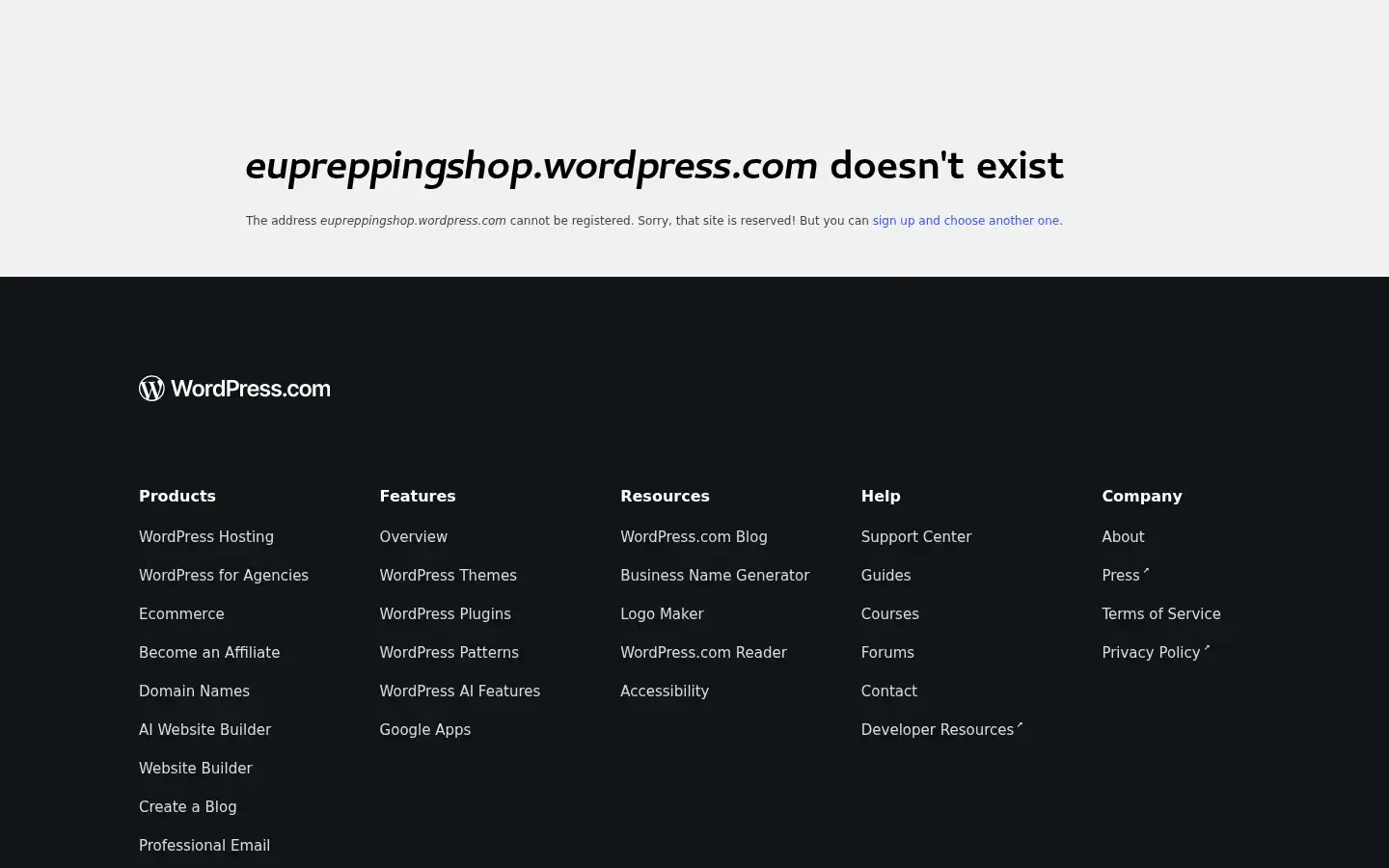 Screenshot of eupreppingshop.com