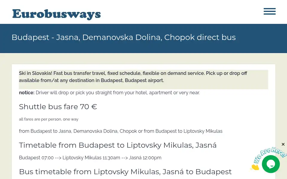 Screenshot of eurobusways.com