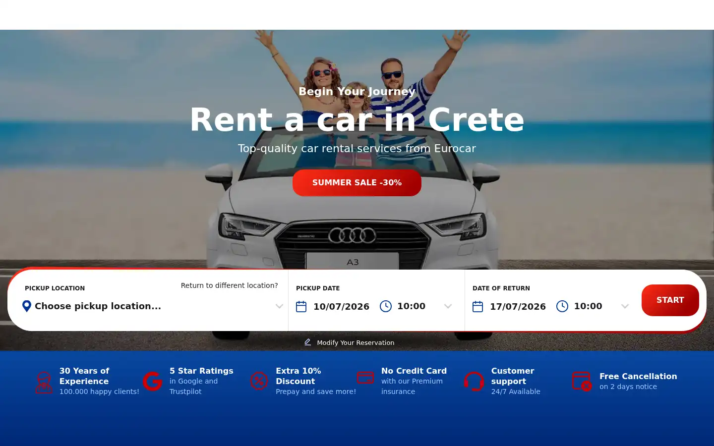 Screenshot of eurocar.gr