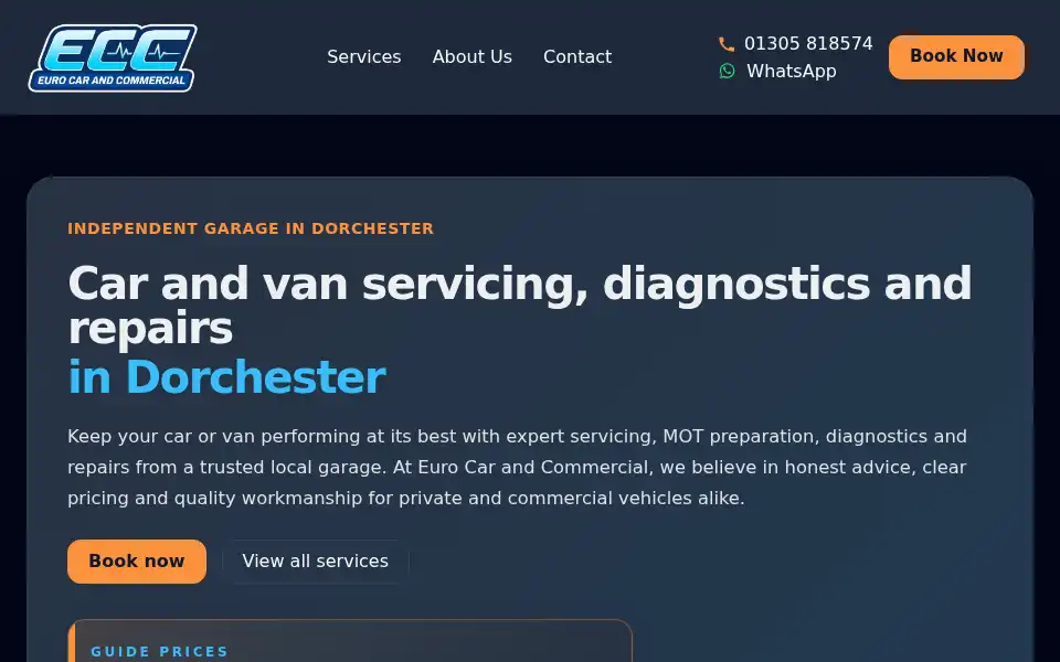 Screenshot of eurocarandcommercial.co.uk
