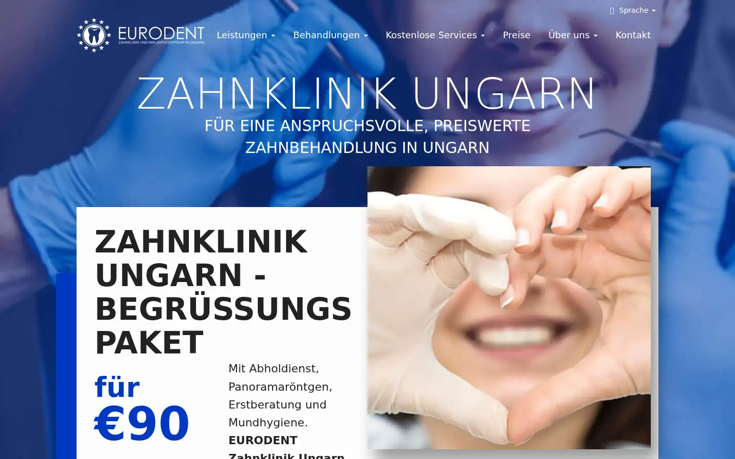 Screenshot of eurodent.hu