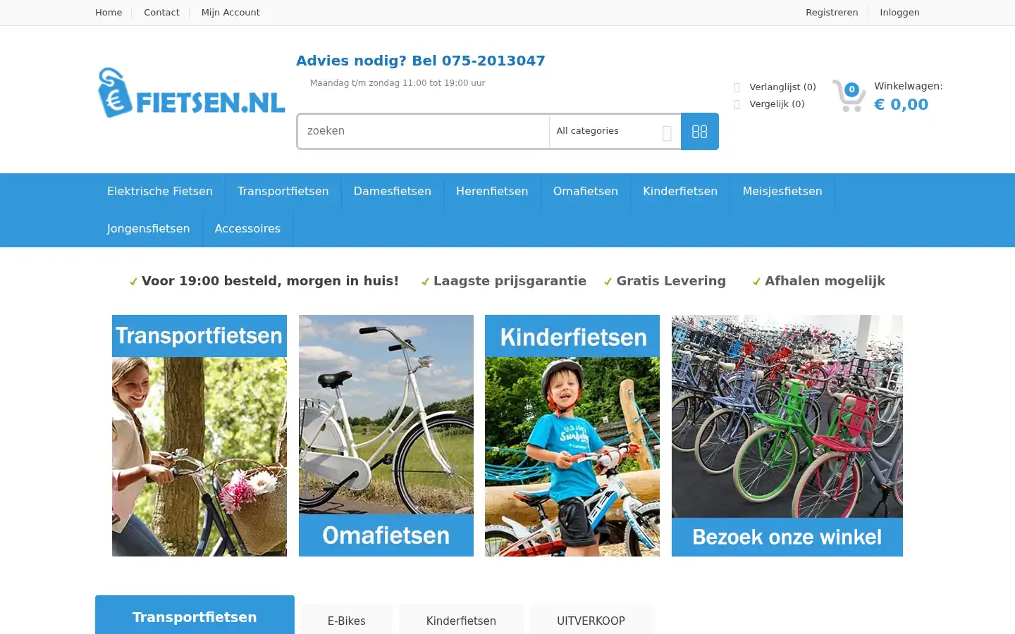 Screenshot of eurofietsen.nl