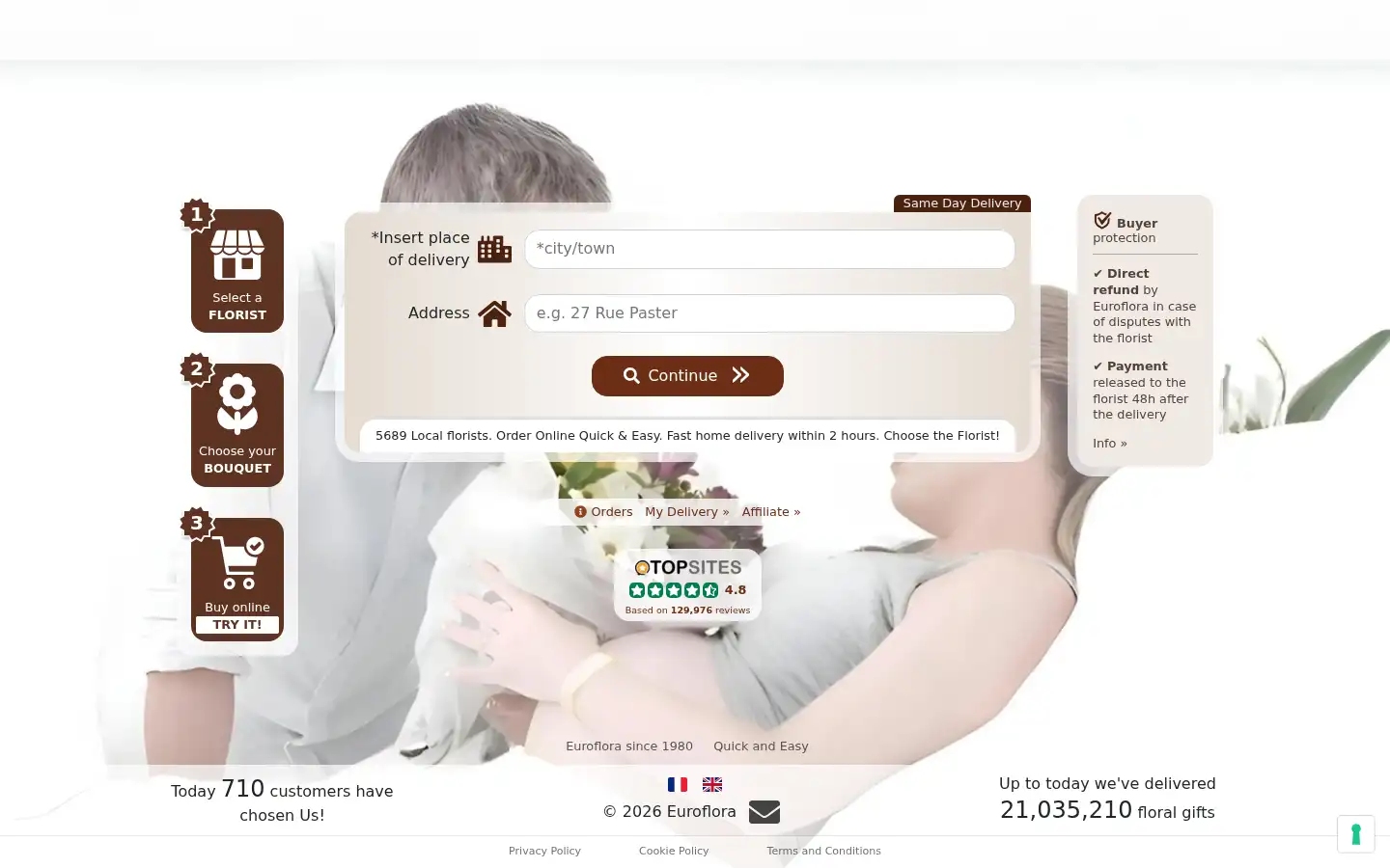 Screenshot of euroflora.com