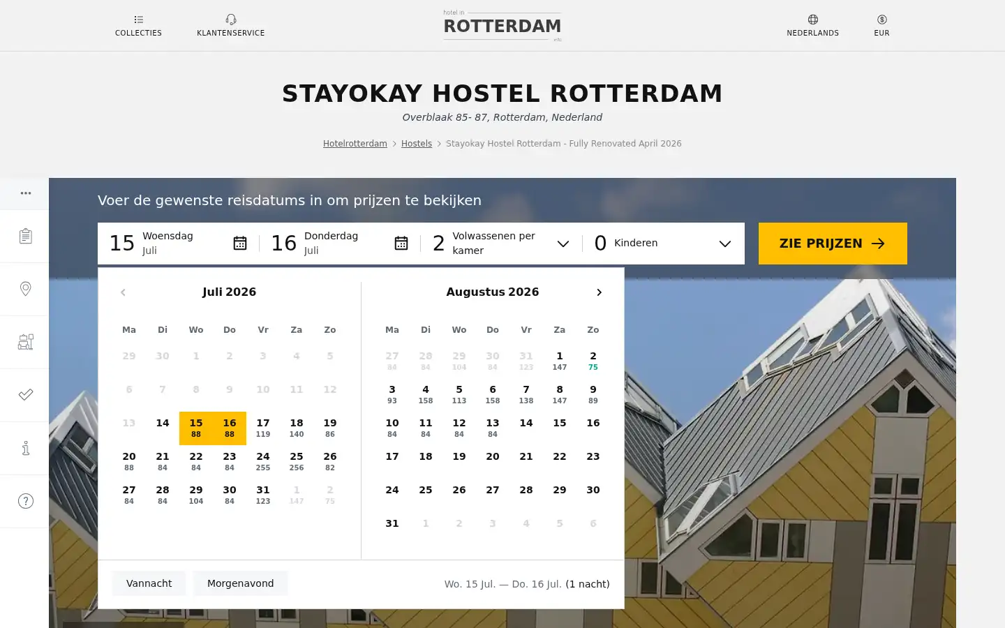 Screenshot of eurohotelcentrum.nl