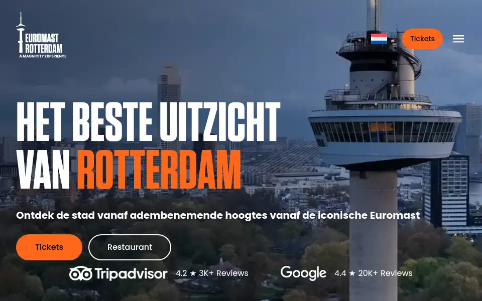 Screenshot of euromast.nl