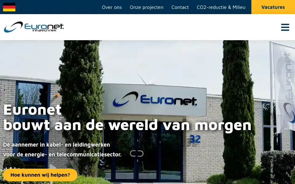 Screenshot of euronetinfratechniek.nl