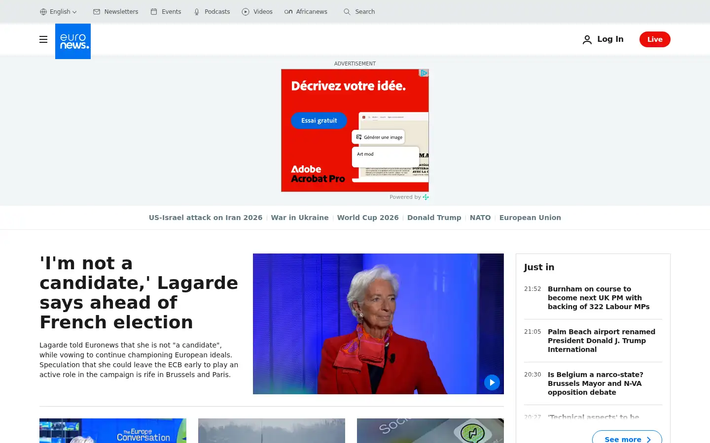 Screenshot of euronews.com