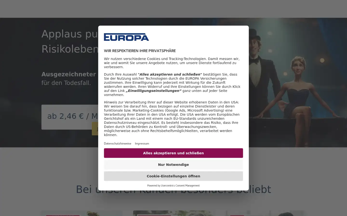 Screenshot of europa.de