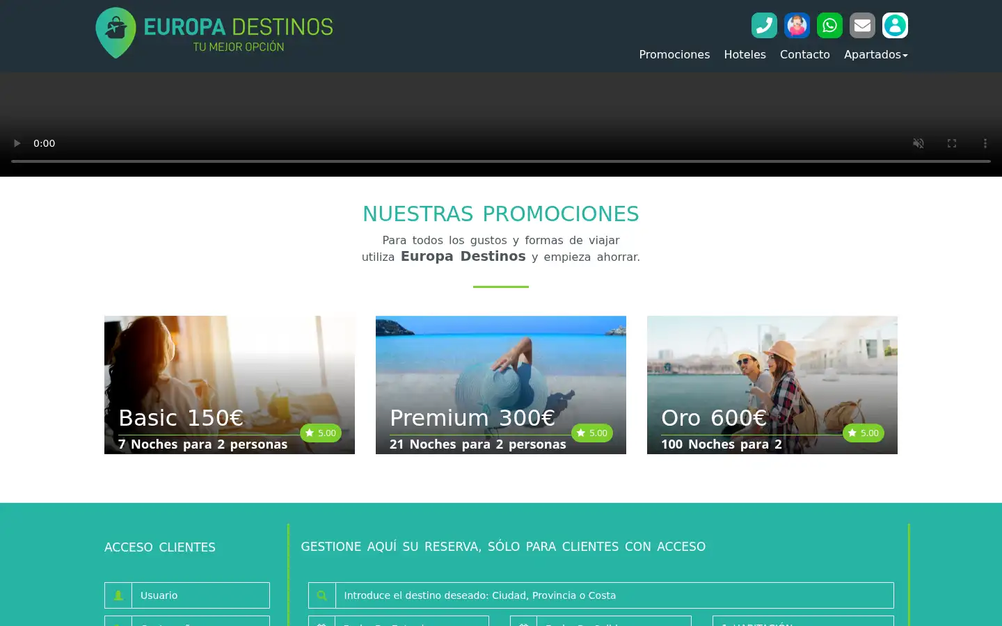 Screenshot of europadestinos.com