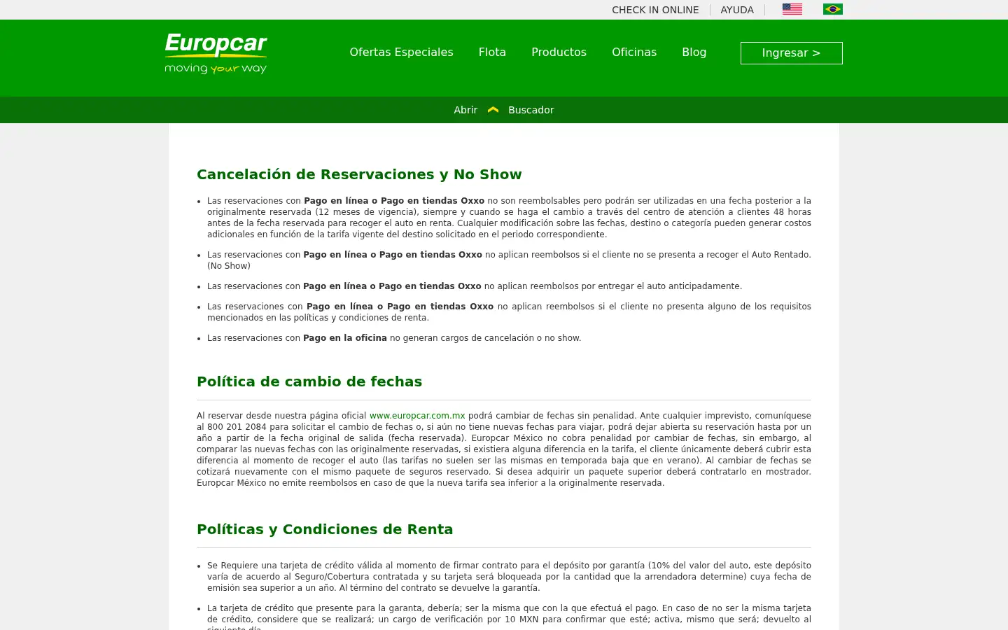 Screenshot of europcar.com.mx