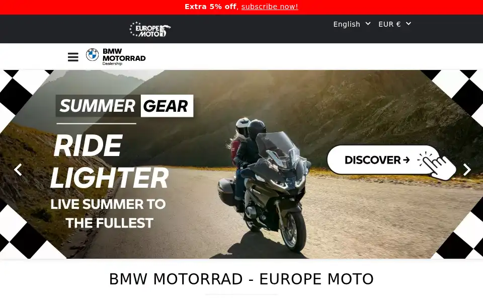 Screenshot of europe-moto.com