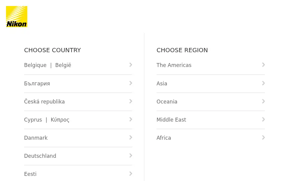 Screenshot of europe-nikon.com