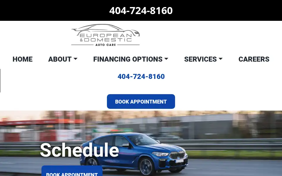 Screenshot of europeananddomesticautocare.com