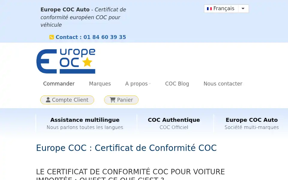 Screenshot of europecocauto.com