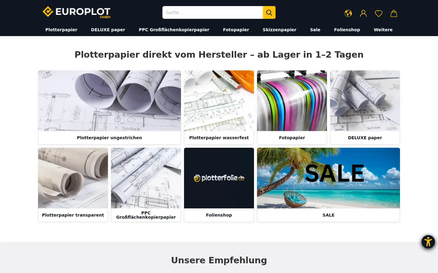 Screenshot of europlot.de