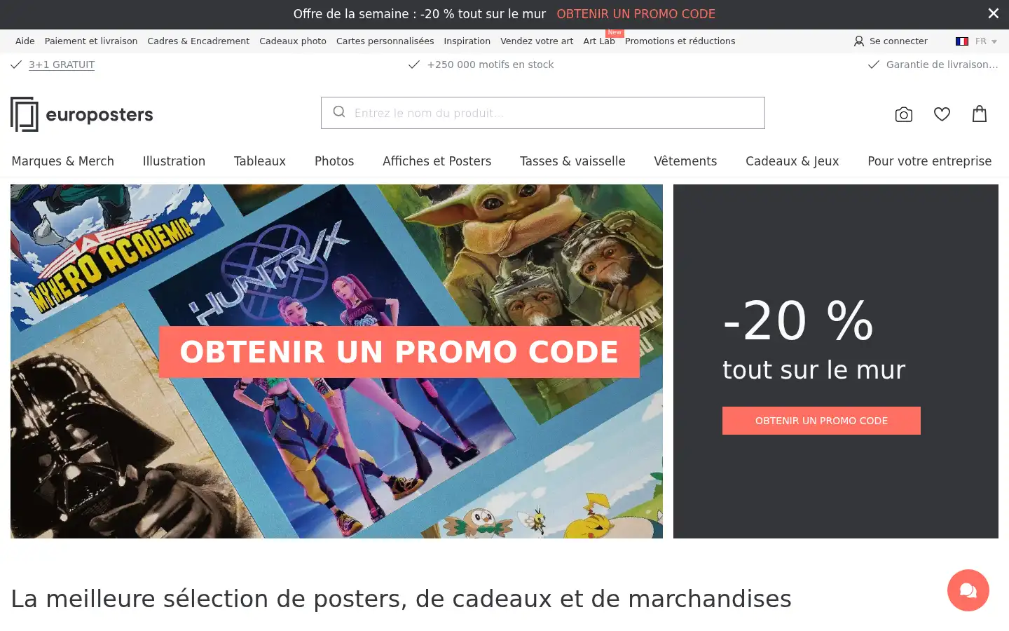 Screenshot of europosters.fr