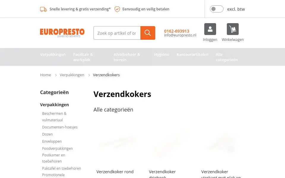 Screenshot of europresto.nl