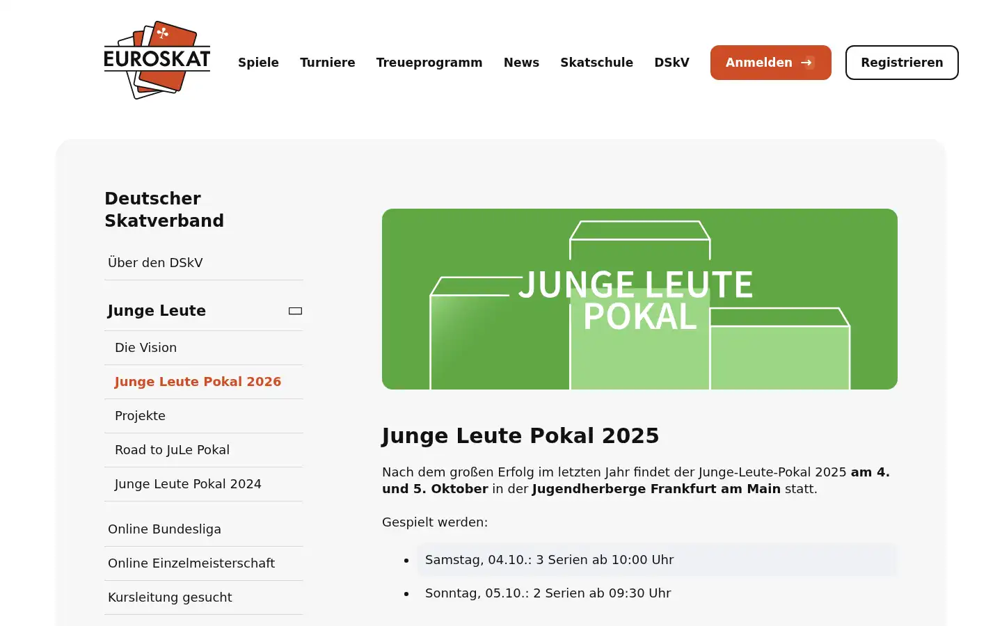 Screenshot of euroskat.de
