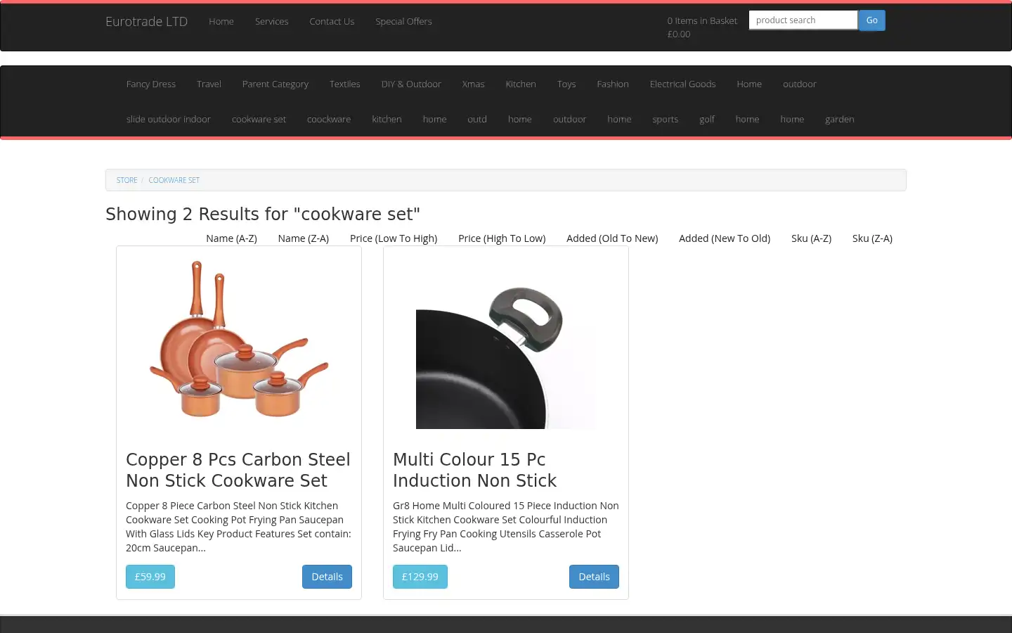 Screenshot of eurotrade.co.uk