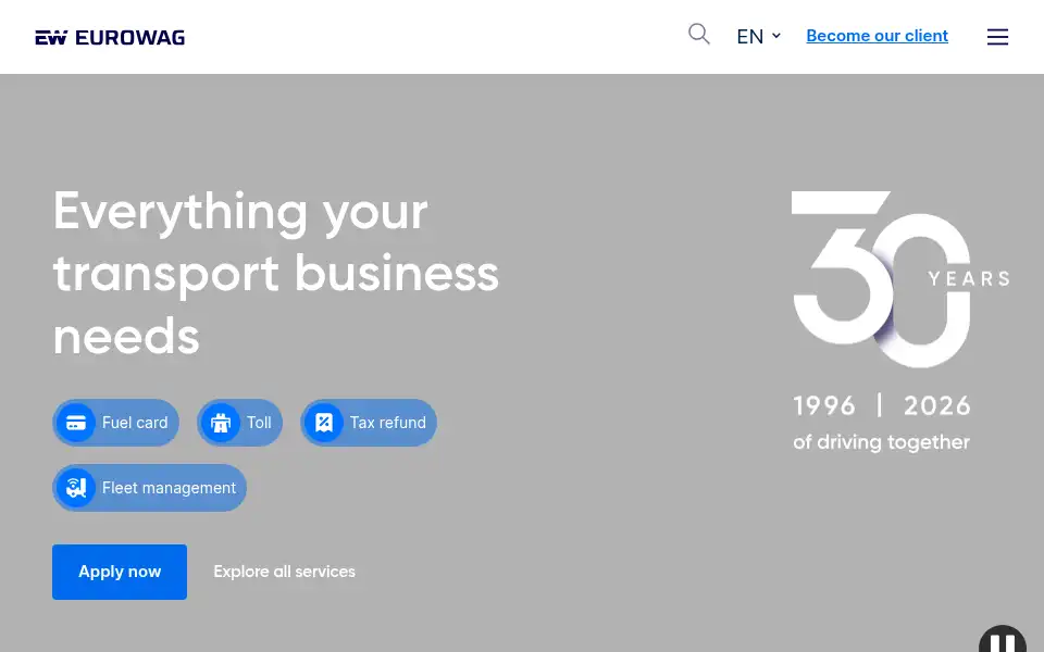 Screenshot of eurowag.com