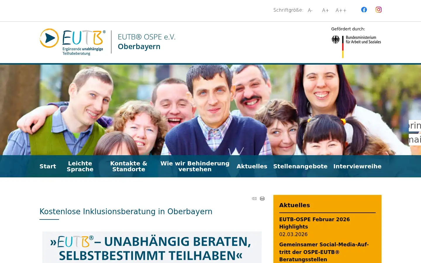 Screenshot of eutb-ospe.de