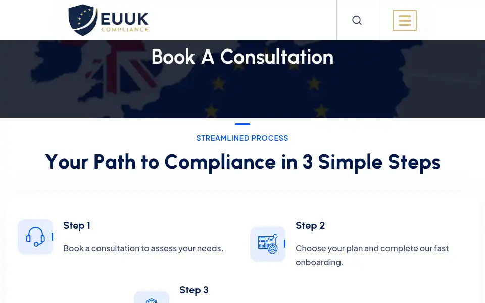 Screenshot of euukcompliance.com