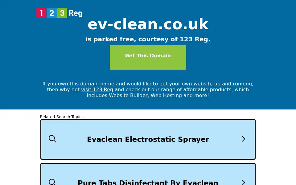 Screenshot of ev-clean.co.uk