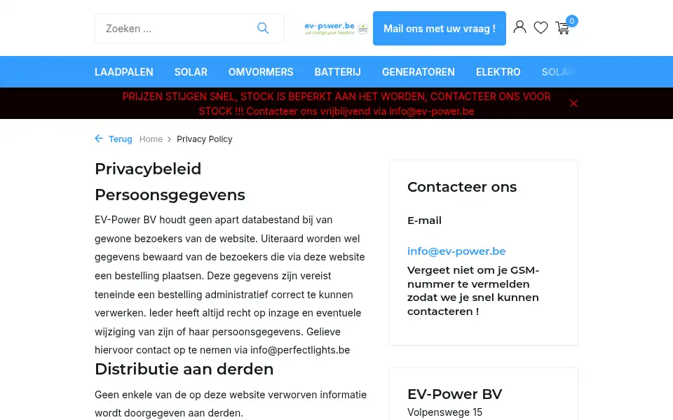 Screenshot of ev-power.be
