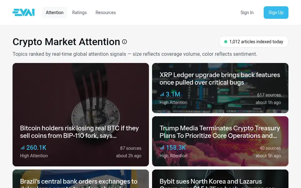 Screenshot of evai.io